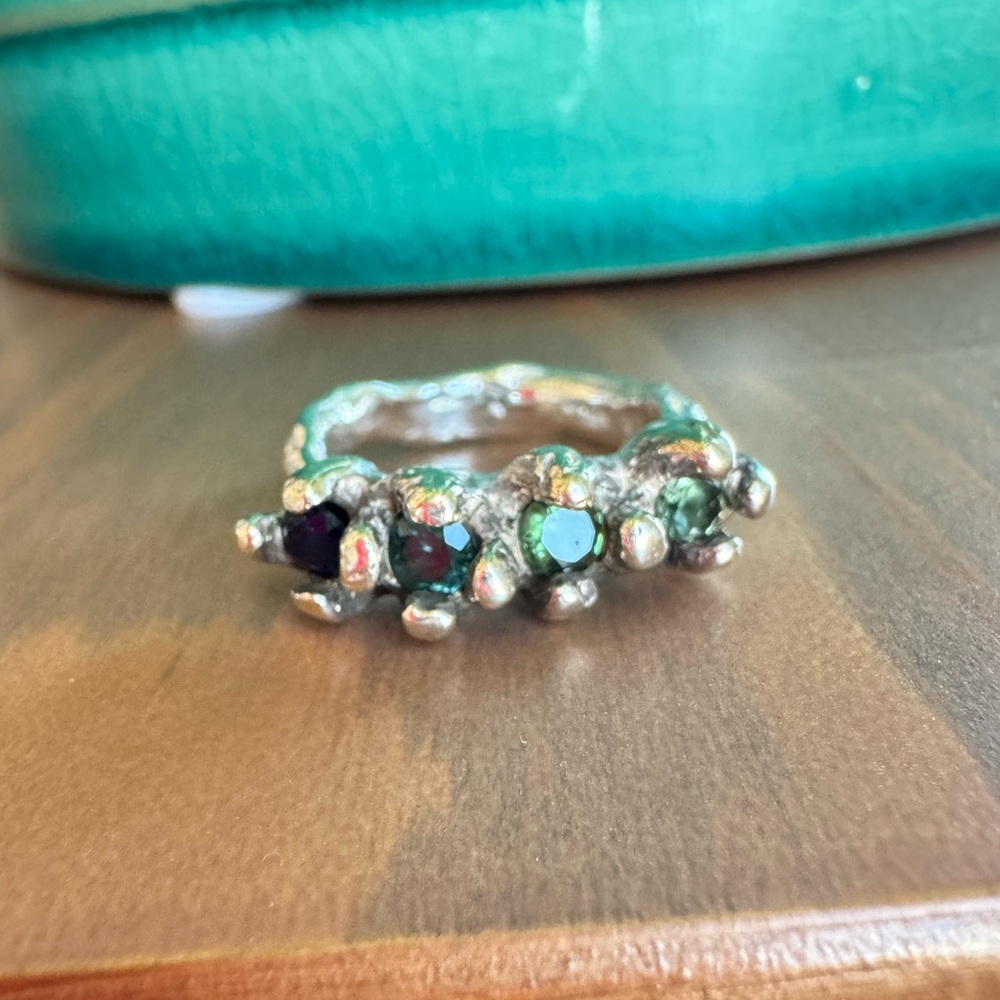 Sterling Silver and Sapphire Ring